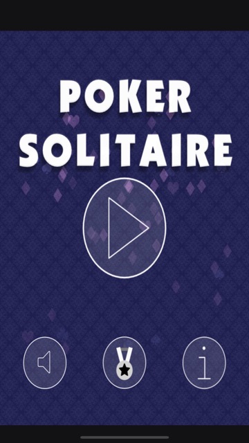 Poker Solitaire card game screenshot for iOS